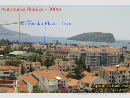Budva, apartman Ratkovic +382 67474978